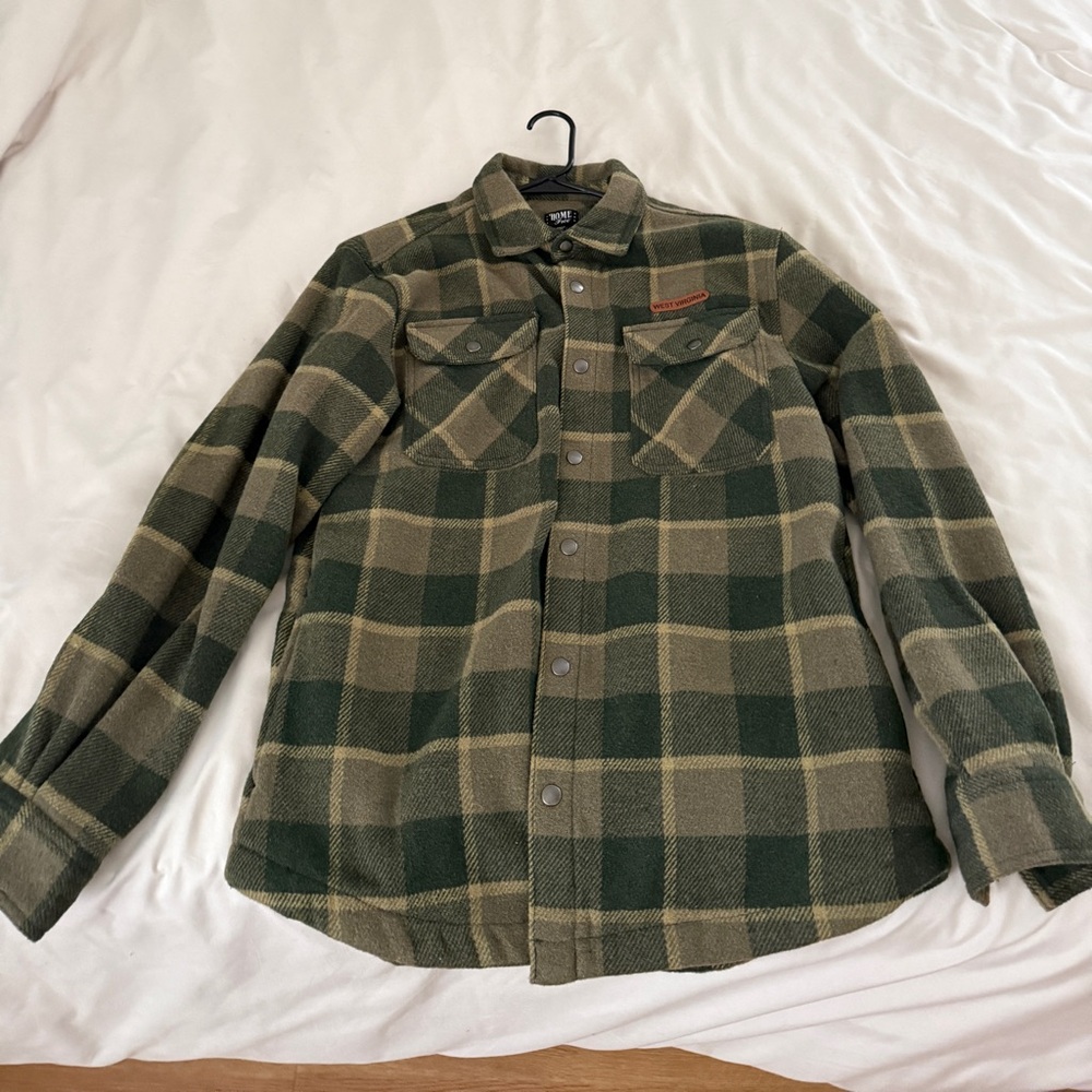 Plaid Green and Tan Men's Jacket